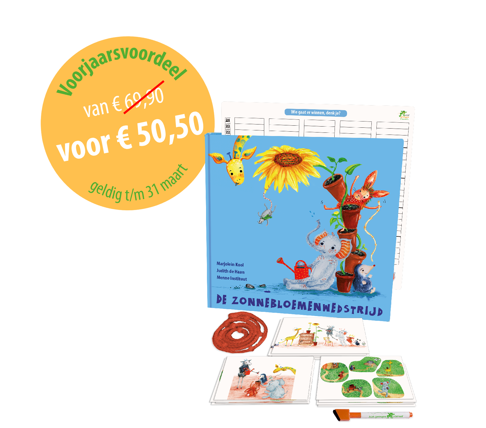 Prentenboek De zonnebloemenwedstrijd